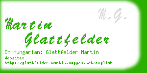 martin glattfelder business card